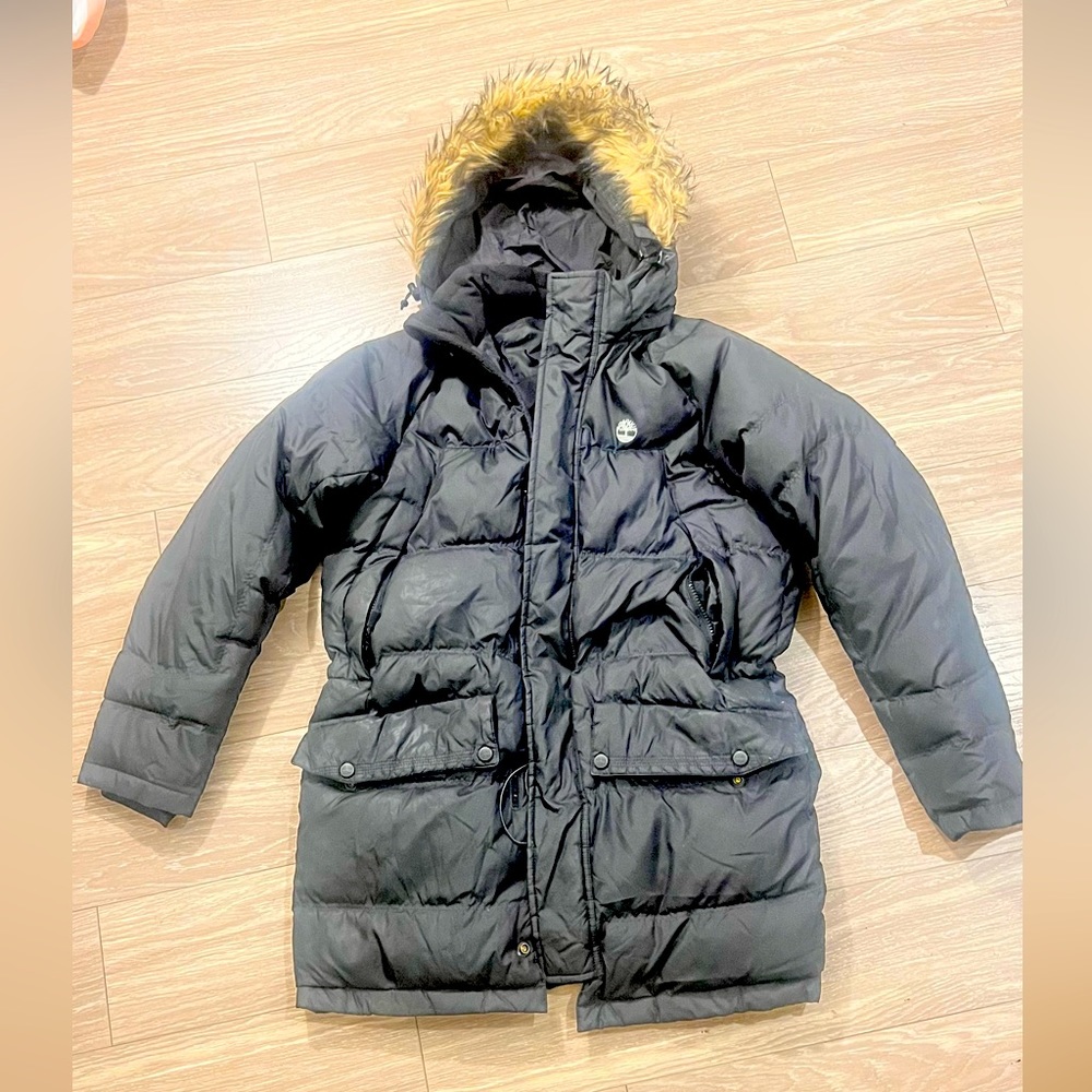 Timberland black down parka Small